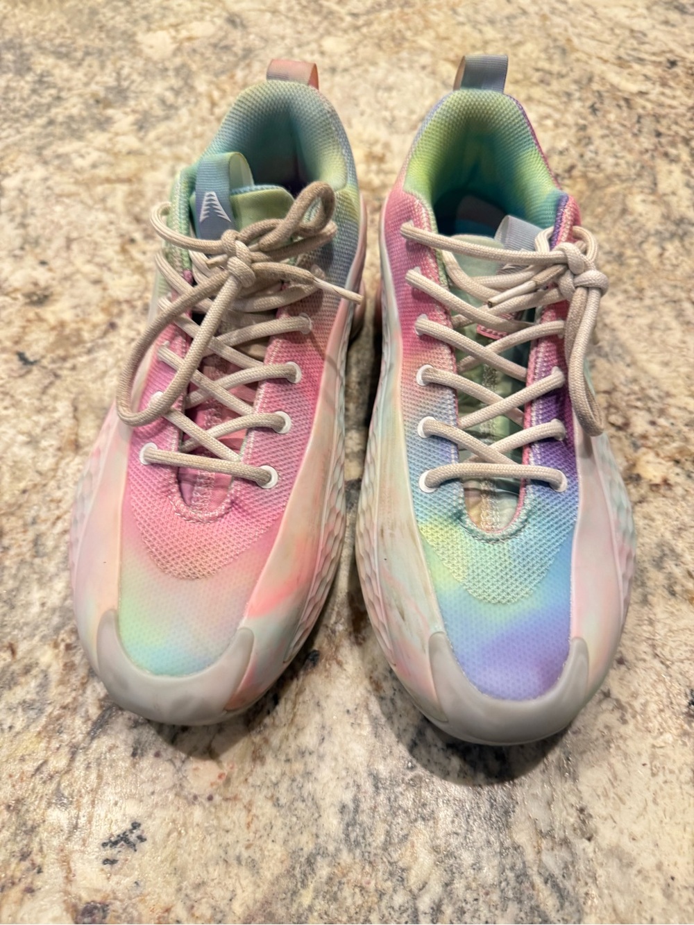 Men's Athletic Sneakers in Pastel Rainbow - Multicolor